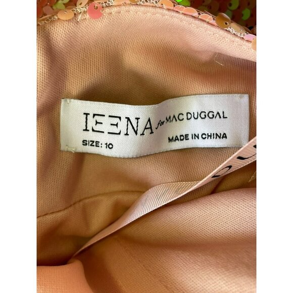 Mac Duggal Pink Sequins Maxi Dress Strapless Formal Gown Sz 10 NWT - Picture 7 of 7